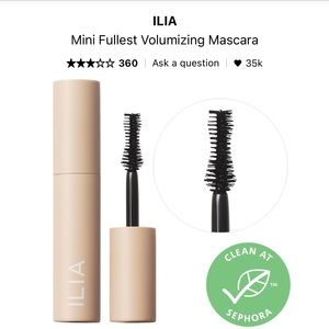 Ilia Fullest Volumizing Mascara. Brand New Never Used! Travel size.